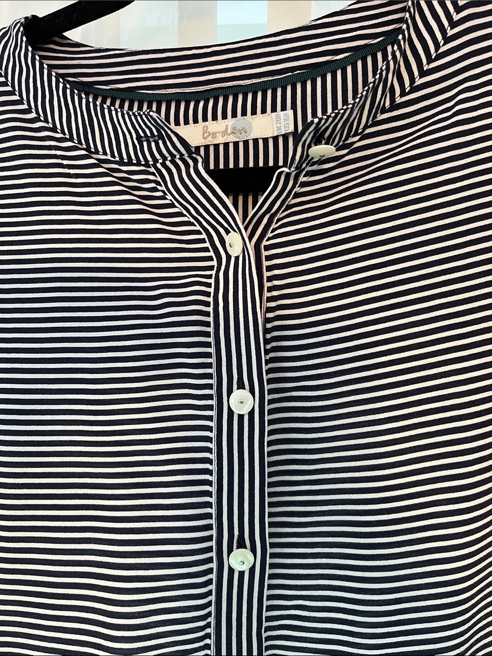Boden Navy and White Striped tunic dress - Picture 3 of 10